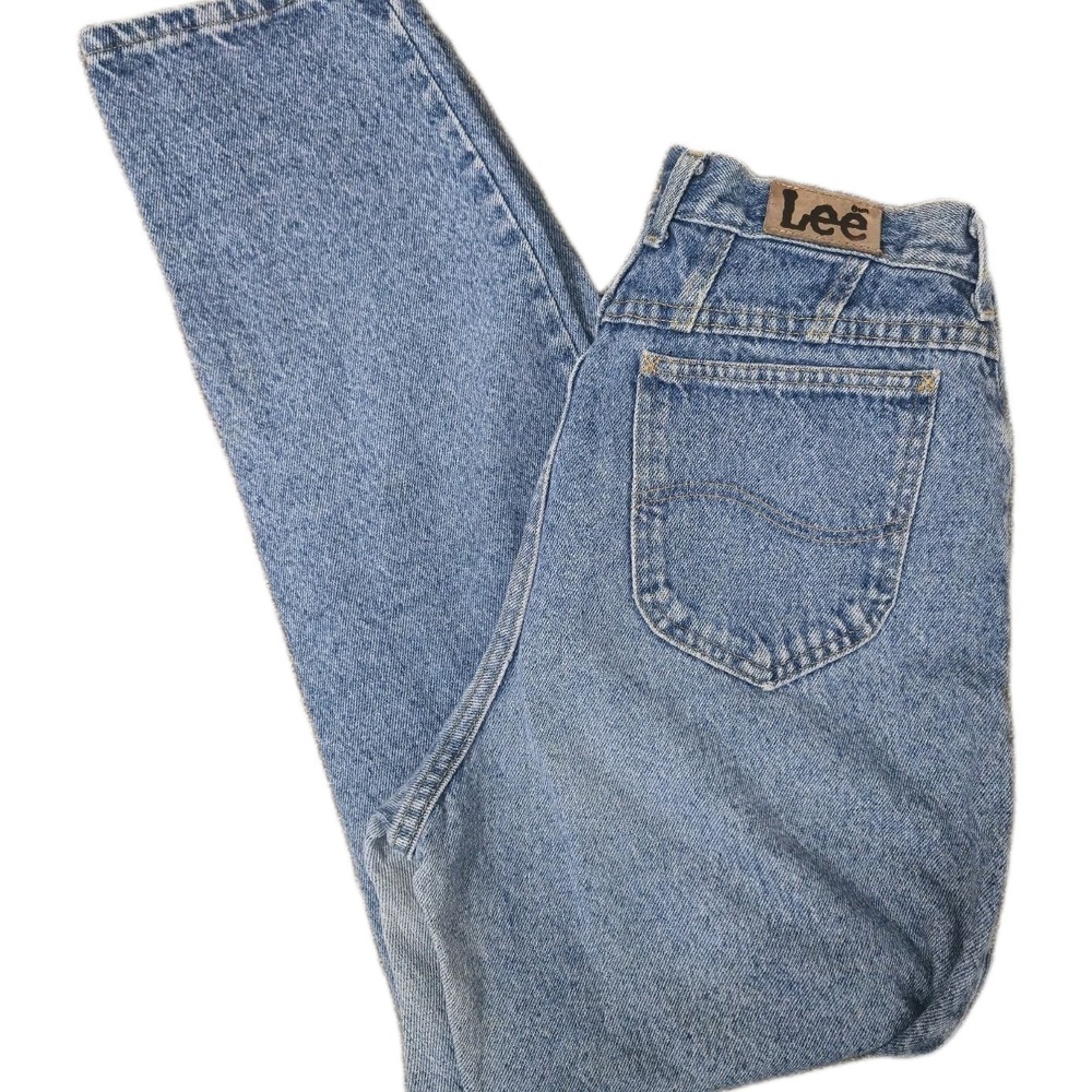 Vintage Lee Riders Mom Jeans Women's 12 Long Tapered Medium Wash Denim 80's